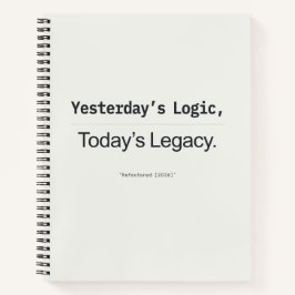 Cuaderno Comillas de desarrollador de lógica de ayer legado