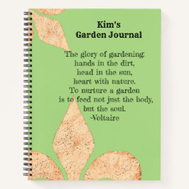 Cuaderno comillas inspiradoras Fleur de lis Garden Journal