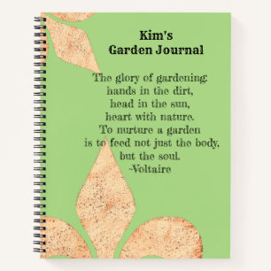 Cuaderno comillas inspiradoras Fleur de lis Garden Journal