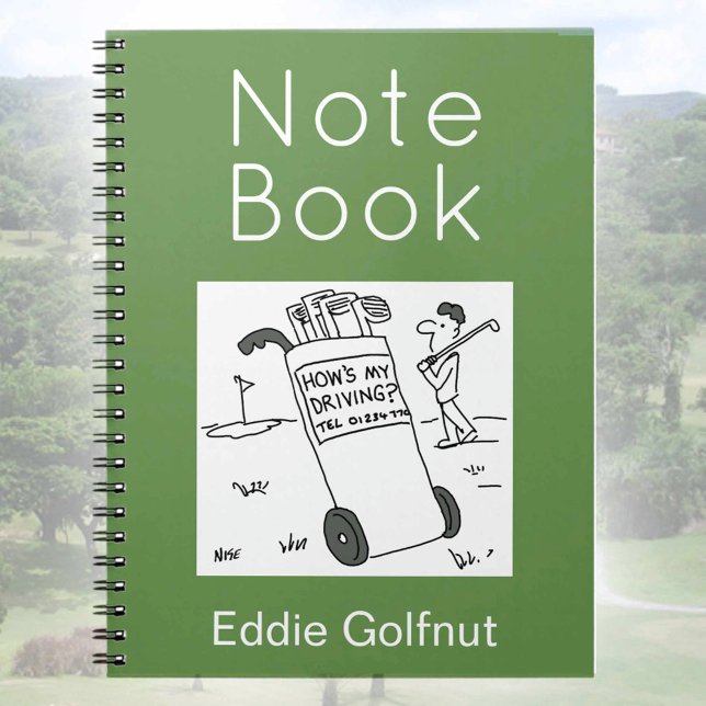 Cuaderno ¿Cómo conduzco? Tarjeta divertida de golf para per (Subido por el creador)