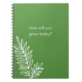 Cuaderno Cómo crecerá usted hoy en el bloc de notas