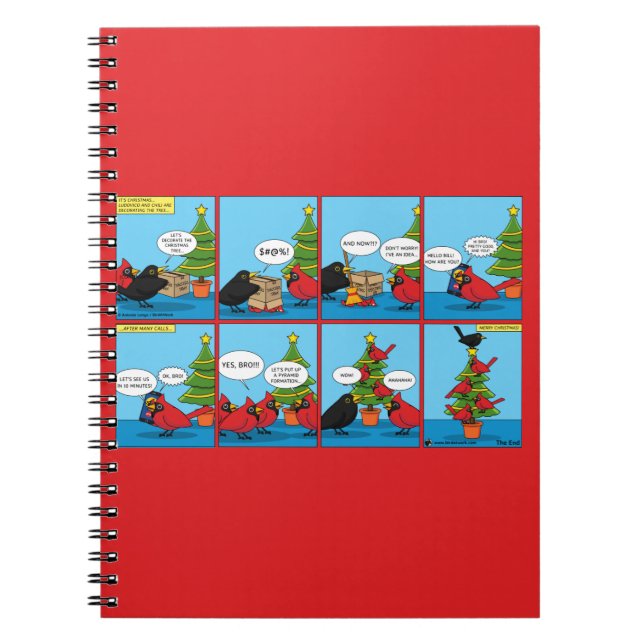 Cuaderno Cómo decorar un cómic de árbol de Navidad (Frente)