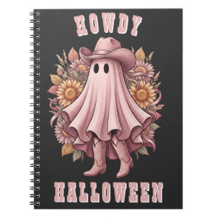 Cuaderno Cómo estás Halloween Fantasma de Vaquero Rosa