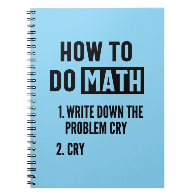 Cuaderno Cómo hacer una cita graciosa de matemáticas (Frente)