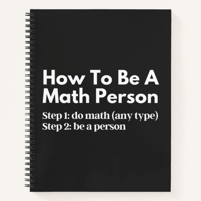 Cuaderno Cómo Ser una Persona de Matemáticas (Anverso)