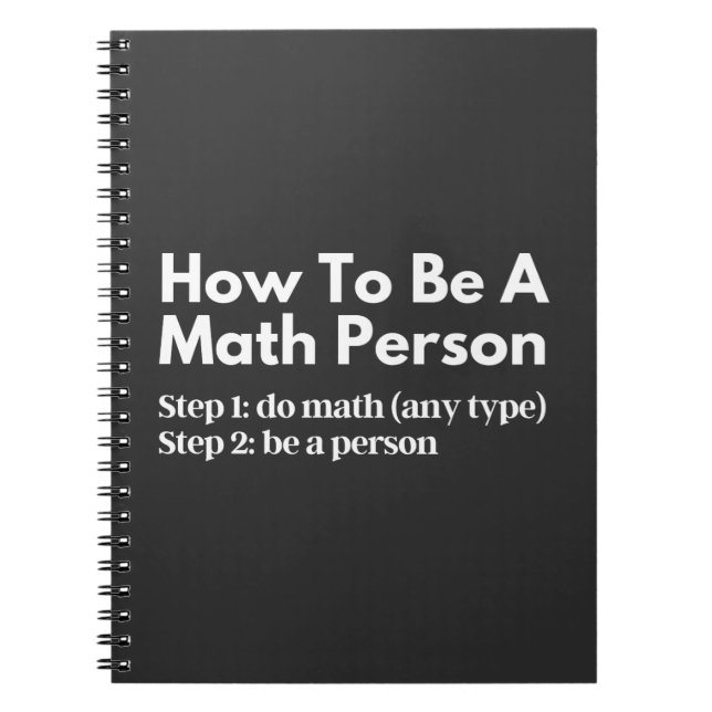 Cuaderno Cómo Ser una Persona de Matemáticas (Frente)