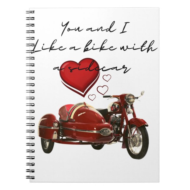 Cuaderno Como una bicicleta con sidecar (Frente)