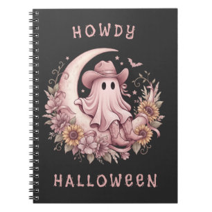 Cuaderno Cómo va Halloween Fantasma Occidental en la Luna