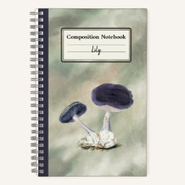 Cuaderno Comp personalizado de hongo violeta de Webcap de v