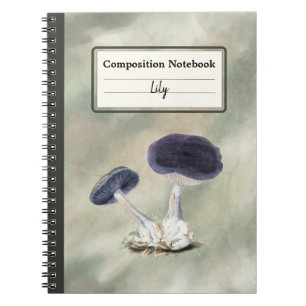 Cuaderno Comp personalizado de hongo violeta de Webcap de v