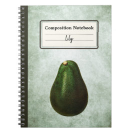 Cuaderno Comp personalizado de Ilustracion de aguacate de P