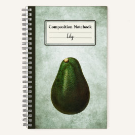 Cuaderno Comp personalizado de Ilustracion de aguacate de P