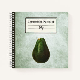 Cuaderno Comp personalizado de Ilustracion de aguacate de P