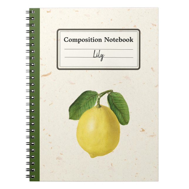 Cuaderno Comp personalizado de Ilustracion de limón de époc (Frente)