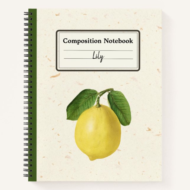 Cuaderno Comp personalizado de Ilustracion de limón de époc (Anverso)