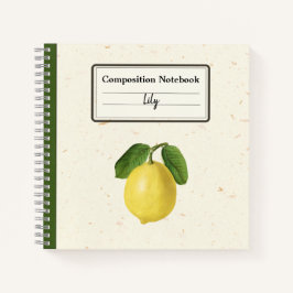 Cuaderno Comp personalizado de Ilustracion de limón de époc