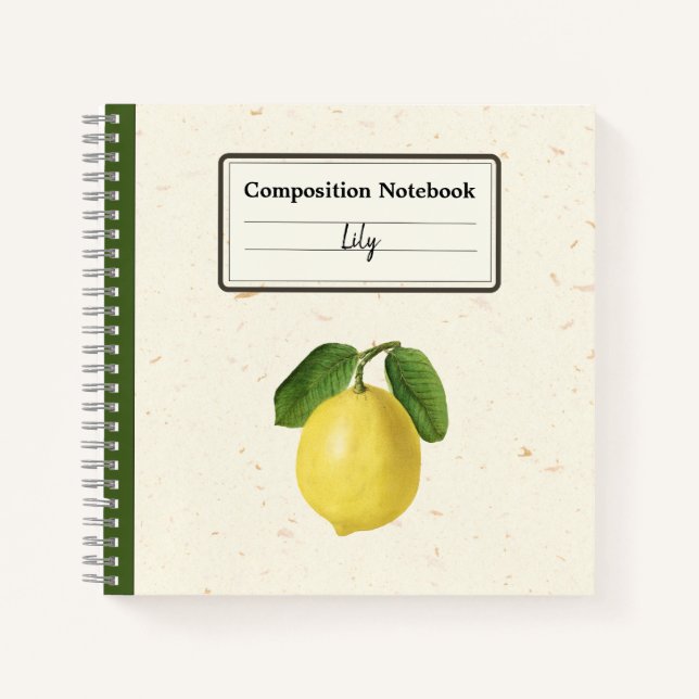 Cuaderno Comp personalizado de Ilustracion de limón de époc (Anverso)