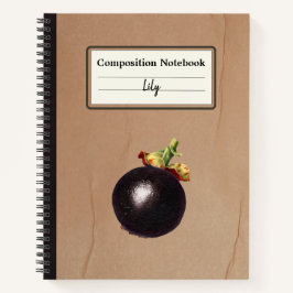 Cuaderno Comp. personalizado del Ilustracion de Mangosteen 