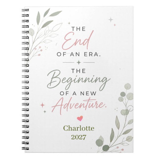 Cuaderno Compañero de jubilación personalizado e inspirador (Frente)
