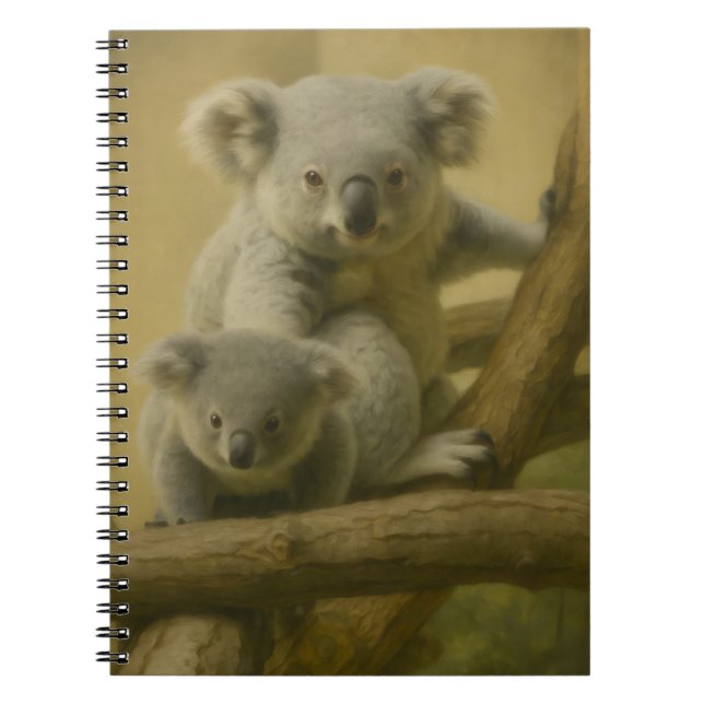 Cuaderno Compañeros Koala - Impresión de arte de vida silve (Frente)