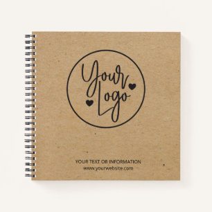 Cuaderno Compañía corporativa con logotipo comercial Kraft 