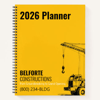 Cuaderno Compañía de Construcción, Diseño de Grulla Amarill