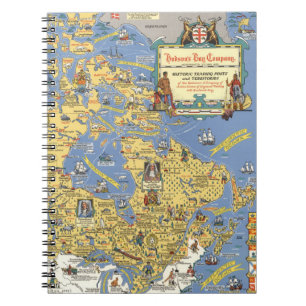 Cuaderno Compañía de la Bahía de Hudson - Mapa de Canad