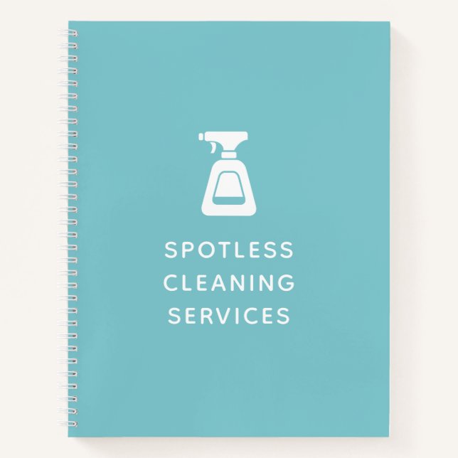 Cuaderno Compañía de limpieza Botella de spray Aqua Blue (Anverso)