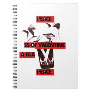 Cuaderno Comparte el Amor: Un Vaso de Arte de Paz de San Va