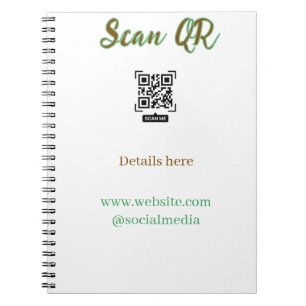 Cuaderno Comparte tu imagen escanea código QR añade sitio w