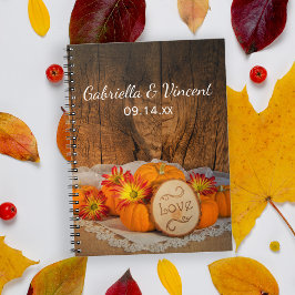 Cuaderno Compartidor de Boda de Barn de calabazas rusas