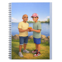 Compartiendo patatas fritas junto al lago