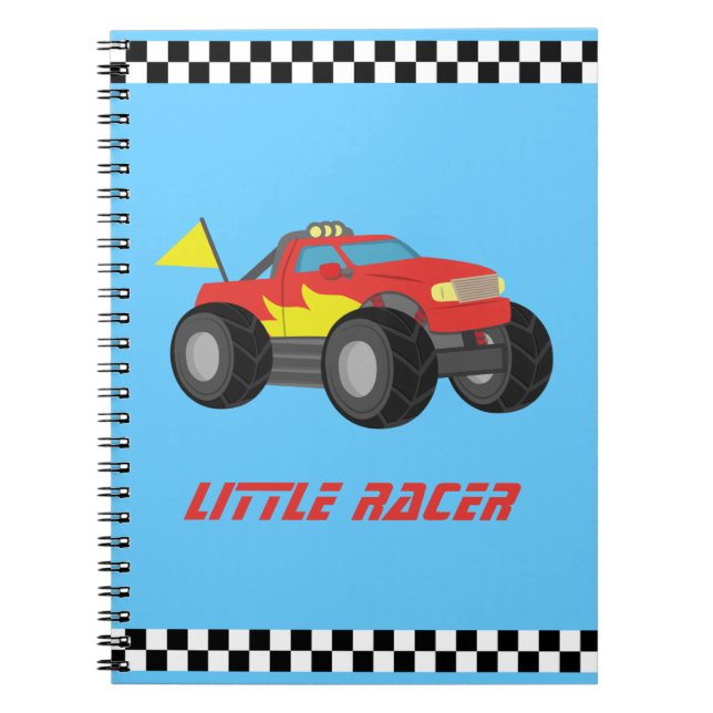 Cuaderno Compitiendo con el monster truck rojo, para los (Frente)