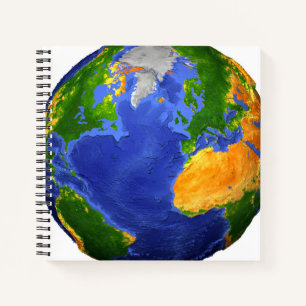 Cuaderno Completa La Tierra Mostrando Datos Topográficos.