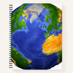 Cuaderno Completa La Tierra Mostrando Datos Topográficos.