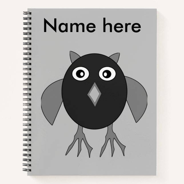 Cuaderno Cómplice de espiral de búho de Halloween (Anverso)