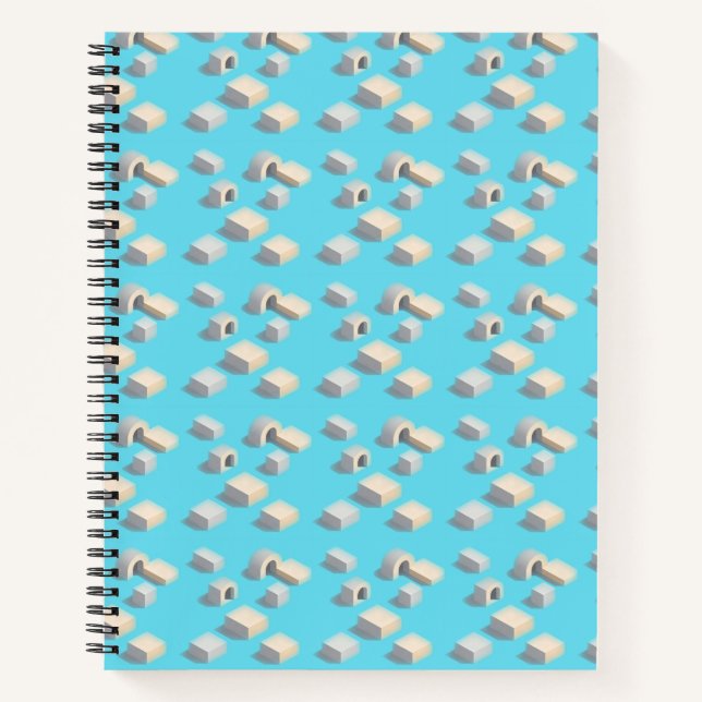 Cuaderno Componentes arquitectónicos isométricos brillantes (Anverso)