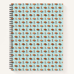 Cuaderno Componentes de muebles isométricos de madera repet