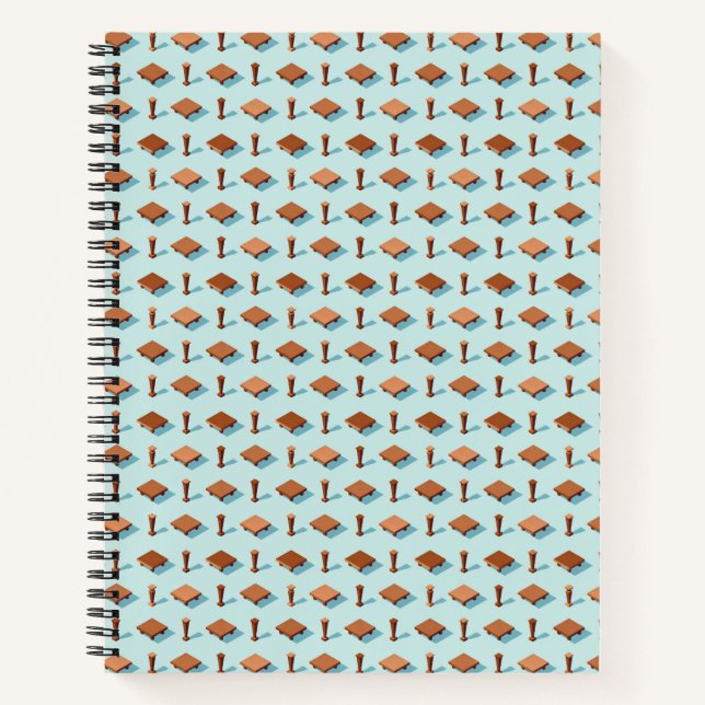 Cuaderno Componentes de muebles isométricos de madera repet (Anverso)