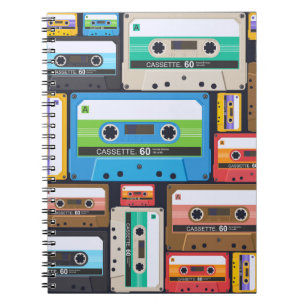 Cuaderno Composición abstracta de casetes compactos
