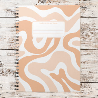 Cuaderno Composición abstracta de remolino líquido pastel e
