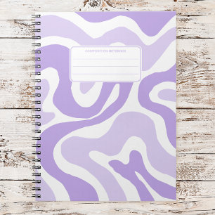 Cuaderno Composición abstracta de remolino líquido pastel e