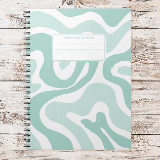 Cuaderno Composición Abstracta Líquida con Remolino de Past