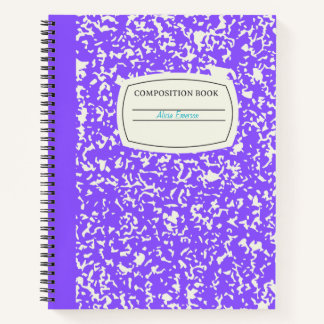 Cuaderno Composición clásica de Personalizable púrpura