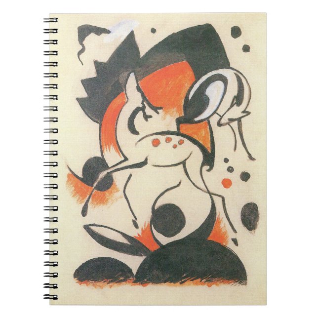 Cuaderno Composición con dos ciervos por Franz Marc (Frente)