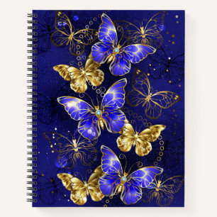 Cuaderno Composición con mariposas de zafiro