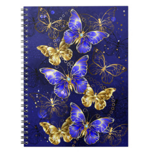 Cuaderno Composición con mariposas de zafiro