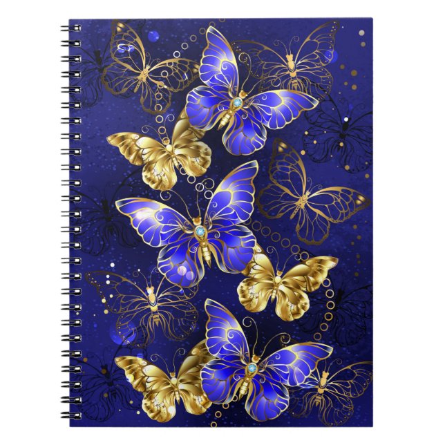 Cuaderno Composición con mariposas de zafiro (Frente)