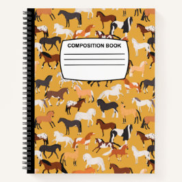 Cuaderno Composición de caballo Barrido de bloc de notas go