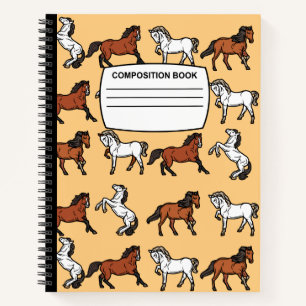 Cuaderno Composición de caballo Barrido de bloc de notas go